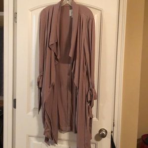 Mauve color trench coat